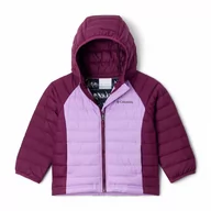 Odzież trekkingowa damska - Kurtka Turystyczna Puchowa Dziecięca Columbia Powder Lite Boys Hooded Jacket - miniaturka - grafika 1