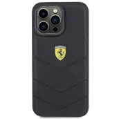 Etui i futerały do telefonów - Etui Ferrari Quilted Metal Logo na iPhone 15 Pro Max - czarne - miniaturka - grafika 1