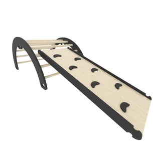 Domowy Plac Zabaw Sweet Plus Bujak Drewniany Czarny - Zabawki na biegunach - miniaturka - grafika 1