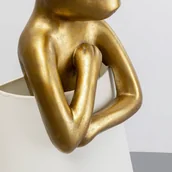 Lampy stojące - Kare Lampa podłogowa Animal Rabbit, złota, biała tkanina lniana, 150 cm - miniaturka - grafika 1