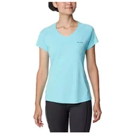 Koszulki sportowe damskie - Koszulka damska Columbia Zero Rules™ Short Sleeve Shirt Rozmiar: S / Kolor: niebieski - miniaturka - grafika 1