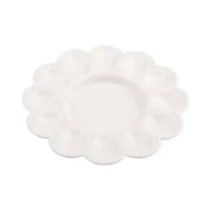 Talerze - Talerz na jajka 24 cm biały - miniaturka - grafika 1