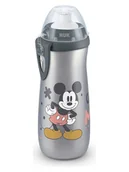Sztućce dla dzieci - NUK Bidon "Sports Cup - Mickey" w kolorze antracytowym - 450 ml - miniaturka - grafika 1