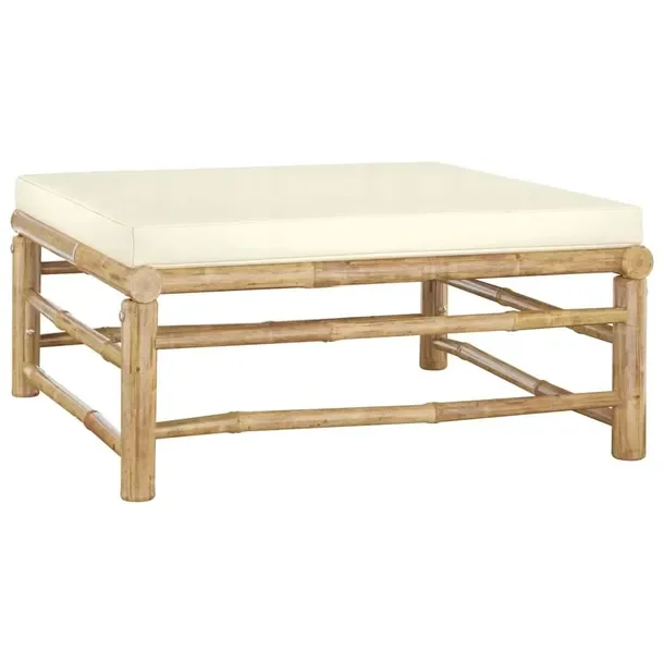 Podnóżek Ogrodowy Siedzisko Fotel Sofa Ogrodowa Na Taras Balkon Bambus
