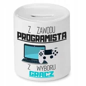 Skarbonki - SKARBONKA INFORMATYKA Z ZAWODU PROGRAMISTA PREZENT z Nadrukiem ze Zdjęciem - miniaturka - grafika 1