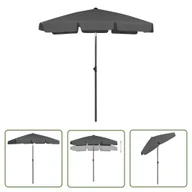 Parasole ogrodowe - The Living Store Parasol plażowy - antracytowy - 180x120 cm - Parasol Ogrodowy - miniaturka - grafika 1