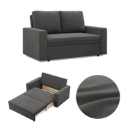 Sofy i kanapy - Kanapa z Funkcją Spania Szara Rozkładana Wersalka do Małego Salonu sofa Neo - miniaturka - grafika 1