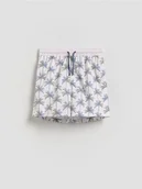 Skarpetki dla dzieci - Reserved - Szorty kąpielowe z nadrukiem - złamana biel - miniaturka - grafika 1