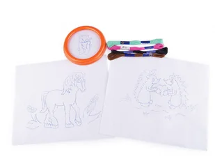 Zestaw do haftowania dla dzieci (jeżyki i konik) - Pasmanteria - miniaturka - grafika 1