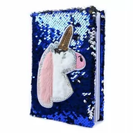 Szkolne artykuły papiernicze - JEDNOROŻEC NOTES Z CEKINAMI ZESZYT A5 PAMIĘTNIK - miniaturka - grafika 1