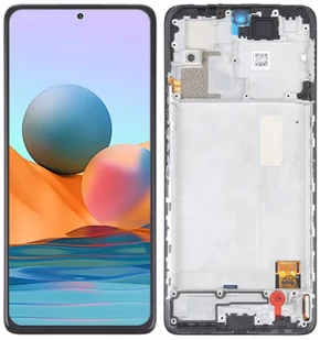 Wyświetlacz LCD + ekran dotykowy Xiaomi Redmi Note 10 Pro 4G OLED Ramka czarna - Części serwisowe do telefonów - miniaturka - grafika 1