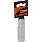 Klucze i nasadki - FASTER TOOLS Nasadka długa sześciokątna 1/2” 19 mm - miniaturka - grafika 1