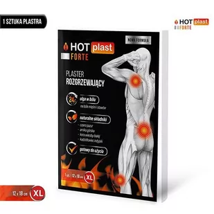 Paso TRADING Hot Plast Forte Plaster rozgrzewający 12x18cm, 1szt. - Apteczki i materiały opatrunkowe - miniaturka - grafika 1