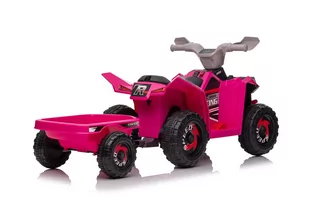 Quad Na Akumulator XMX630T Różowy Z Przyczepą - Tory, garaże, parkingi - miniaturka - grafika 3