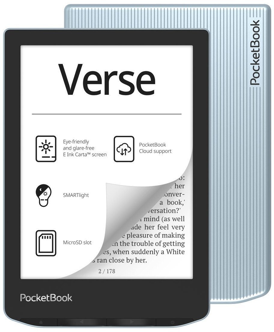 PocketBook Verse niebieski + Shell Cover