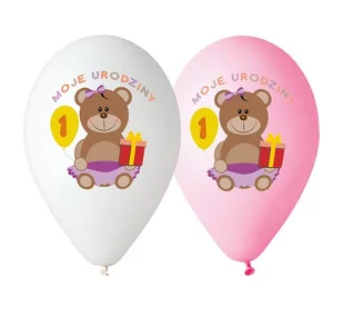 GoDan Balony 12" "Moje Pierwsze Urodziny" MIX 5 szt GD-M1UDK - Baby shower i roczek - miniaturka - grafika 1