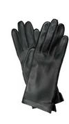 Rękawiczki - Czarne skórzane rękawiczki nieocieplane - wiosenno-jesienne - miniaturka - grafika 1