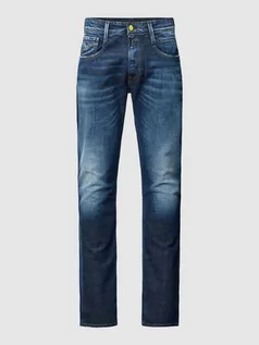 Spodnie męskie - Jeansy z 5 kieszeniami model ‘ANBASS’ - grafika 1