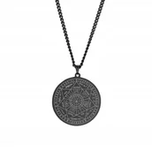 Łańcuszki - Czarny Amulet Naszyjnik Siedmiu Archaniołów Rune Łańcuszek STAL - miniaturka - grafika 1
