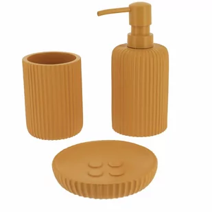 Komplet łazienkowy Issard Mustard - Akcesoria łazienkowe - miniaturka - grafika 1