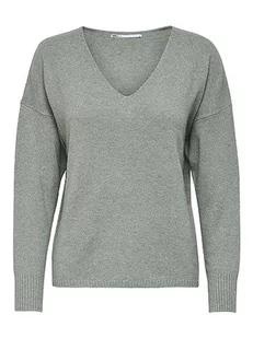 Only Onlrica Life L/S V-Neck Sweter Knt Noos Sweter Sweter Damski, Chinois Greenddetails: Mélange, XXS - Swetry damskie - miniaturka - grafika 1
