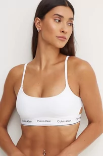 Calvin Klein biustonosz kąpielowy kolor biały lekko usztywniona miseczka - Stroje kąpielowe - miniaturka - grafika 1