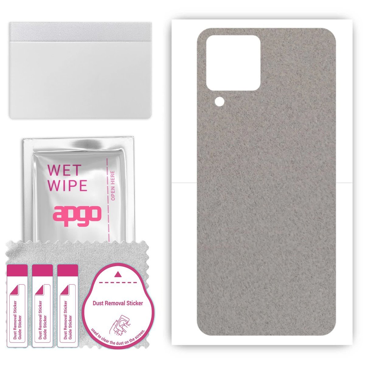 Folia naklejka skórka strukturalna na TYŁ Zamsz do Samsung Galaxy M33 - Zamsz Szary - apgo SKINS