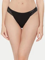 Majtki damskie - Tommy Hilfiger Stringi UW0UW02473 Czarny - miniaturka - grafika 1