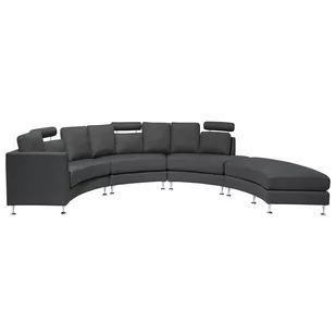 Beliani Sofa półokrągła modułowa szara ROTUNDE 7169 - Sofy i kanapy - miniaturka - grafika 1