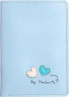 Portfele - Accessorize Me Cienki portfel damski niebieski Serca WK15 - miniaturka - grafika 1