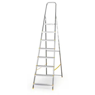 ALVE Jednostronne schodki aluminiowe EUROSTYL, 1x8 szczebli, wysokość 1,62 m 558033 - Drabiny - miniaturka - grafika 1
