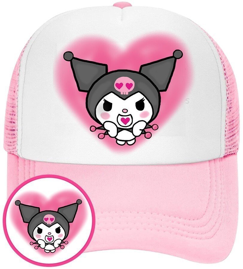 Czapka z Daszkiem Kuromi Różowa z Nadrukiem Lato Siatka Bejsbolówka