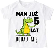 Koszulki dla chłopców - Koszulka na urodziny dla chłopczyka z imieniem mam już 5 LAT - miniaturka - grafika 1