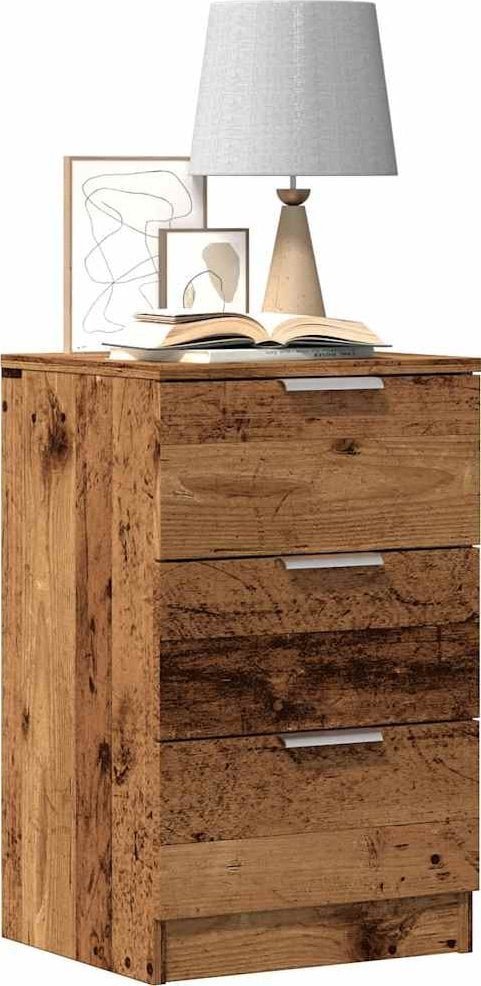 vidaXL Szafka nocna, stare drewno, 40x36x65cm, materiał drewnopochodny
