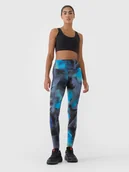 Legginsy - 4F Legginsy treningowe z wysokim stanem damskie - multikolor XS - miniaturka - grafika 1