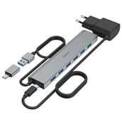 Huby USB - Hama 7 w 1 USB 3.2 Gen 1, USB-C - miniaturka - grafika 1