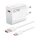 Ładowarki do telefonów - Ładowarka Sieciowa Xiaomi 67W (Type A) + USB-C Cable - miniaturka - grafika 1