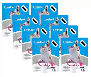 Żwirek Silikonowy CAT SAND 8x3,8l (11,6kg) - Żwirek dla kotów - miniaturka - grafika 1