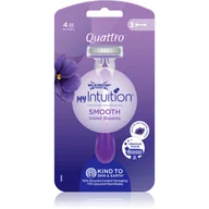 Depilacja - Wilkinson My Intuition Quattro Smooth Violet Bloom jednorazowe maszynki do golenia dla kobiet 3szt - miniaturka - grafika 1