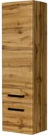 Szafki łazienkowe - Regał łazienkowy dąb naturalny 40x143,5cm FOKUS NEW LOFT z szufladą - miniaturka - grafika 1