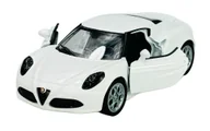 Samochody i pojazdy dla dzieci - WELLY ALFA ROMEO 4C BIAŁY 1:34 43676 - miniaturka - grafika 1