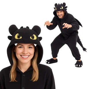 Piżama Onesie Kigurumi Kostium Przebranie Szczerbatek XXL: 185 - 195cm - Stroje karnawałowe - miniaturka - grafika 1