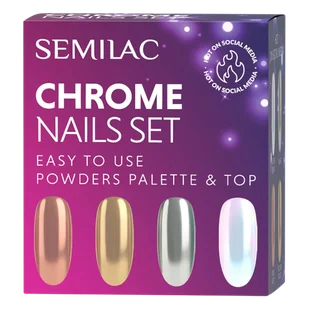 Semilac Chrome Nails Set - Lakiery hybrydowe - miniaturka - grafika 1