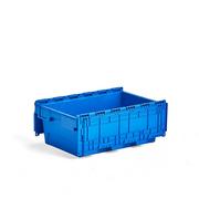 Pojemniki biurowe - Plastikowy pojemnik transportowy GAYLE, 600x400x240 mm, 39 L, niebieski - miniaturka - grafika 1