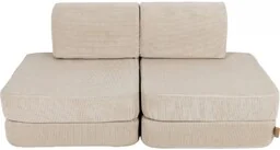 Pocket Sofa Basic Slimcord Ecru - MeowBaby - Fotele i pufy dla dzieci - miniaturka - grafika 1