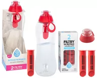 Butelki filtrujące - Butelka Filtrująca Dafi Soft 0,7L + 4 Filtry Czerwona Makowa - miniaturka - grafika 1