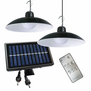 Podwójna lampa solarna z pilotem - N27 T5-E11 - Lampy ogrodowe - miniaturka - grafika 1