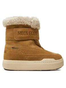 Moon Boot Śniegowce Junior Park Dtrap Boot Suede 80D3440040 Brązowy - Buty dla dziewczynek - miniaturka - grafika 1