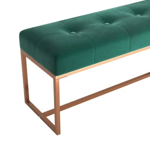 Lumarko Ławka ciemnozielona, 110x36x45 cm, tapicerowana aksamitem - Ławki do przedpokoju - miniaturka - grafika 6