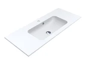 Umywalki - Miraggio Della 1100 Umywalka meblowa 110,1x45,1 cm Miramarble biały mat 0000171 - miniaturka - grafika 1